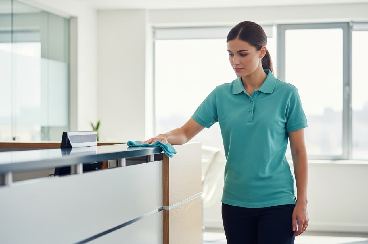 Espaços de trabalho limpos, equipa motivada