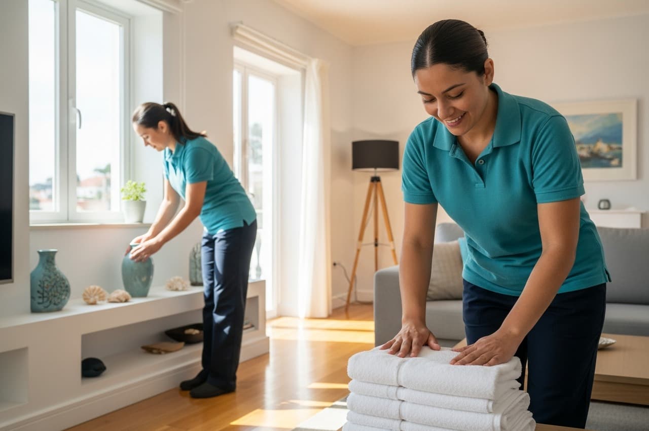 LimpaCasa cleaning professional at work